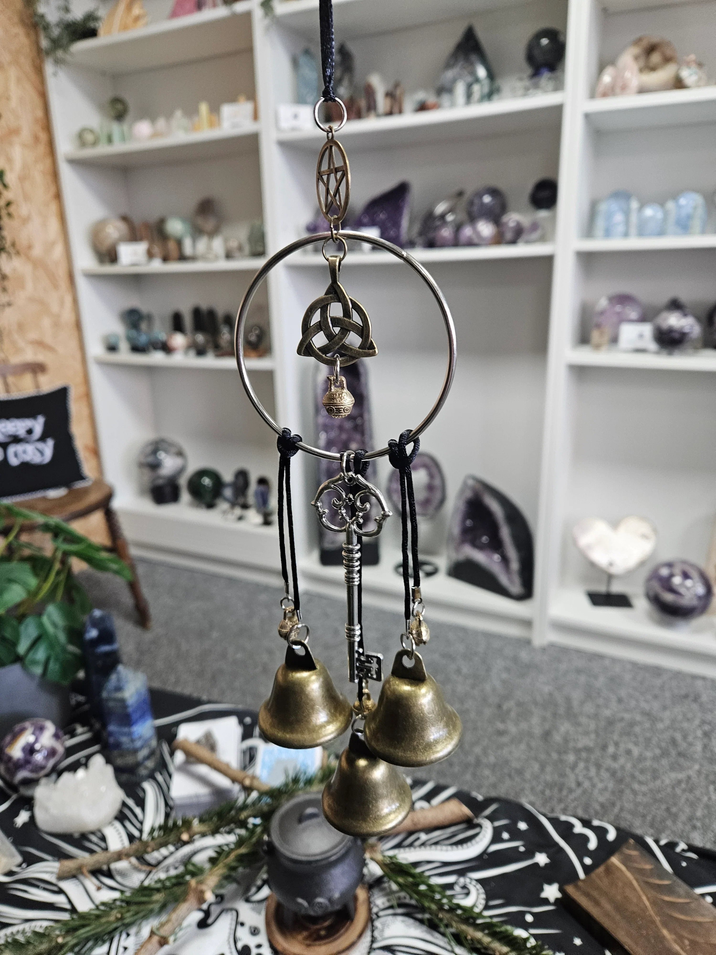 ‍ 100% Handmade Witch Bells Wind Chime for Home Protection (Handmade by Jordan Maynard®)