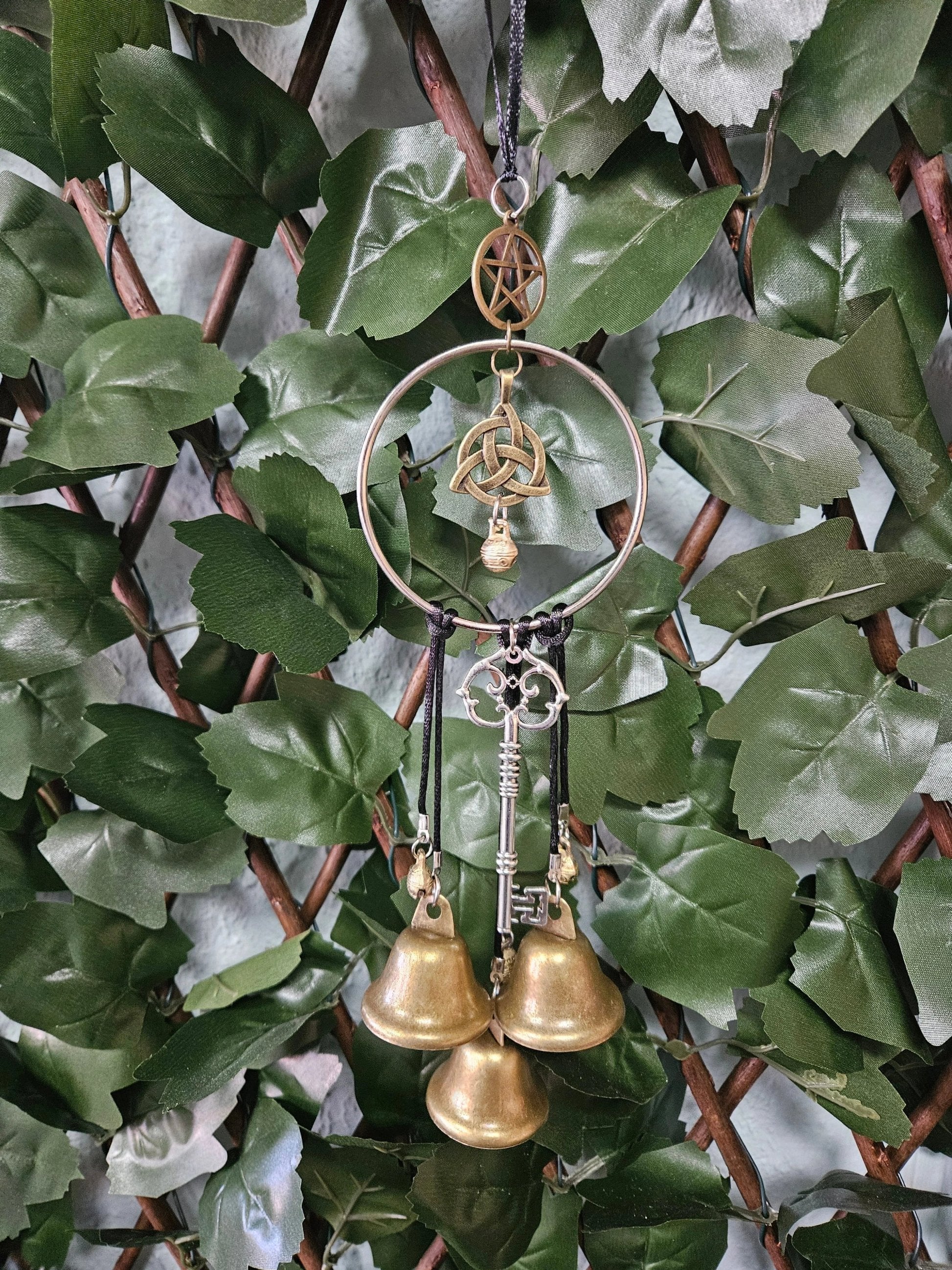 ‍ 100% Handmade Witch Bells Wind Chime for Home Protection (Handmade by Jordan Maynard®) view 5