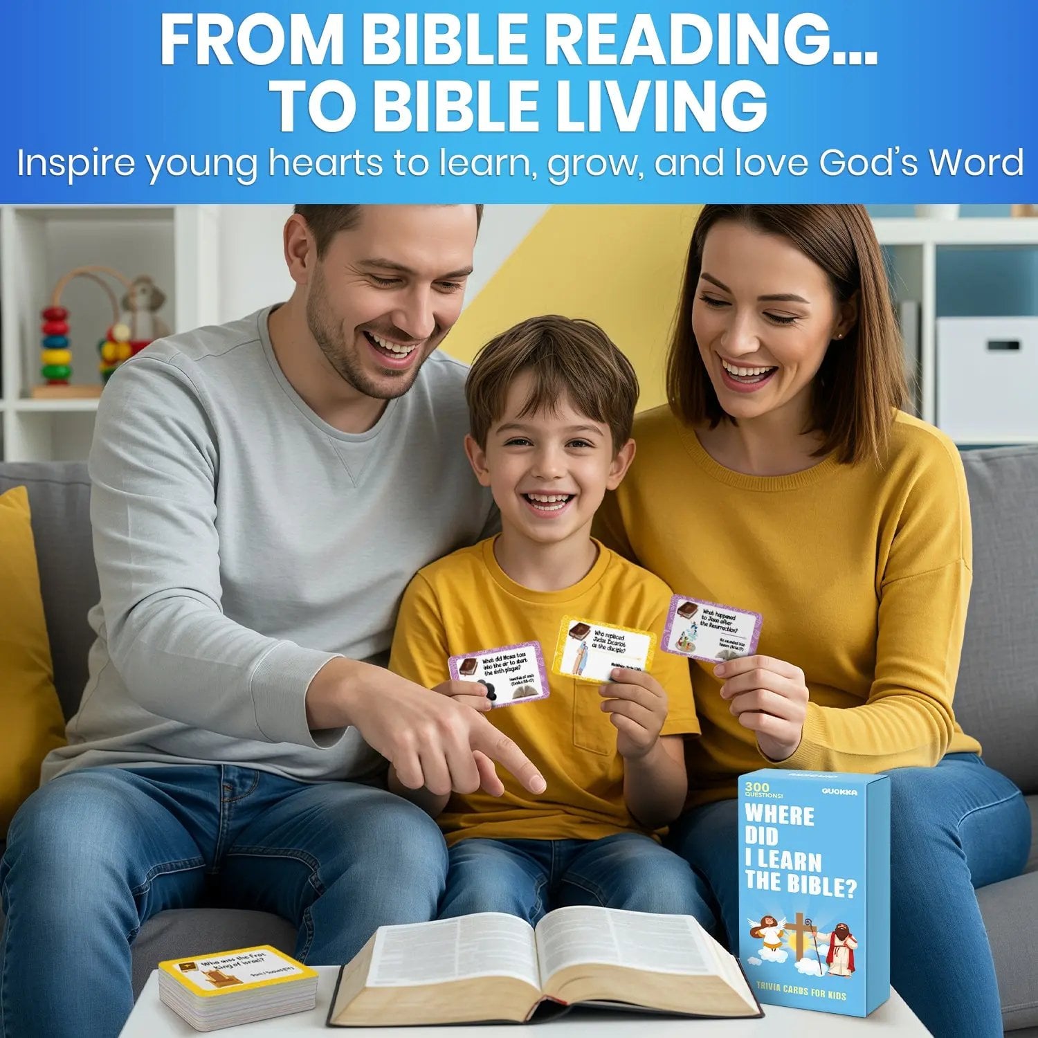 Bible Trivia Cards for Kids – 300 Questions, 150 Cards, Perfect for Family Game Night & Sunday School view 6