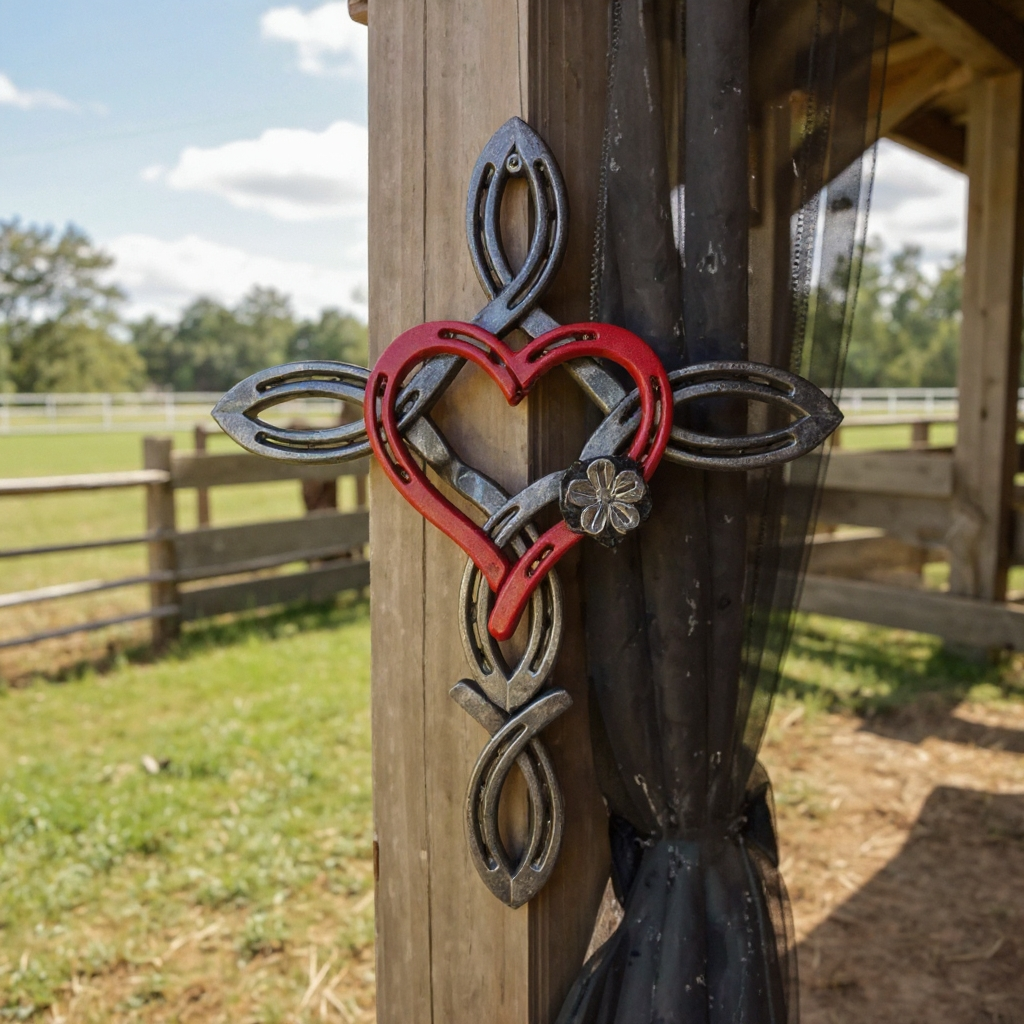 Blessed Horseshoe Cross with Heart - A Symbol of Faith, Protection, and Love That Endures (𝑱𝒐𝒓𝒅𝒂𝒏 𝑴𝒂𝒚𝒏𝒂𝒓𝒅 𝑯𝒂𝒏𝒅𝒎𝒂𝒅𝒆®) view 3
