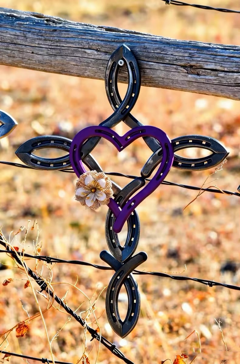 Blessed Horseshoe Cross with Heart - A Symbol of Faith, Protection, and Love That Endures (𝑱𝒐𝒓𝒅𝒂𝒏 𝑴𝒂𝒚𝒏𝒂𝒓𝒅 𝑯𝒂𝒏𝒅𝒎𝒂𝒅𝒆®) view 5