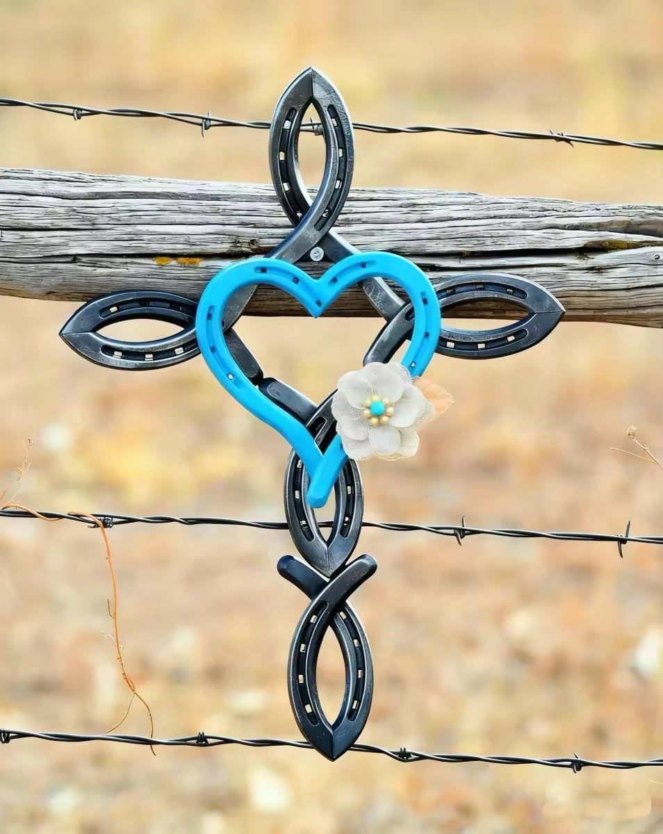 Blessed Horseshoe Cross with Heart - A Symbol of Faith, Protection, and Love That Endures (𝑱𝒐𝒓𝒅𝒂𝒏 𝑴𝒂𝒚𝒏𝒂𝒓𝒅 𝑯𝒂𝒏𝒅𝒎𝒂𝒅𝒆®) view 6