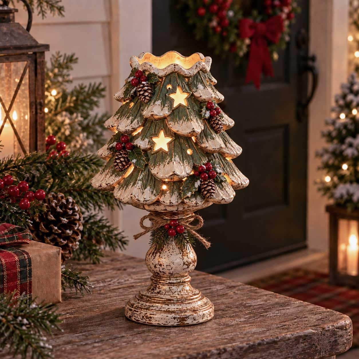 Christmas Heirloom Glow Candle Holder Collection