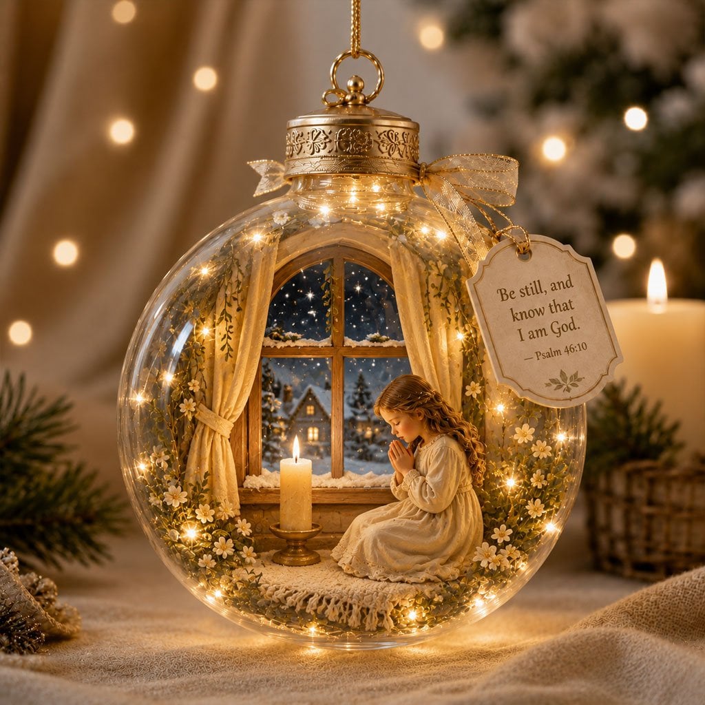 Illuminated Christian Scripture Keepsake Ornaments view 7