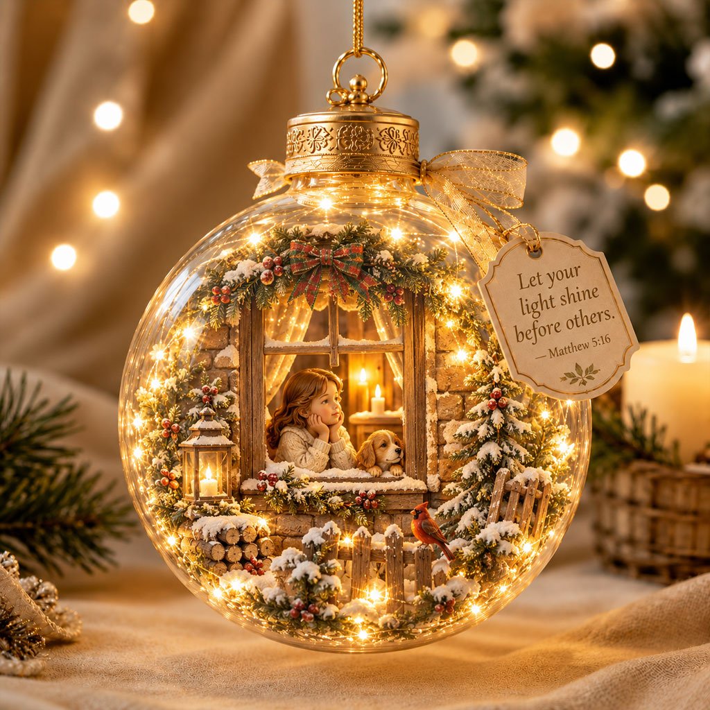 Illuminated Christian Scripture Keepsake Ornaments view 8