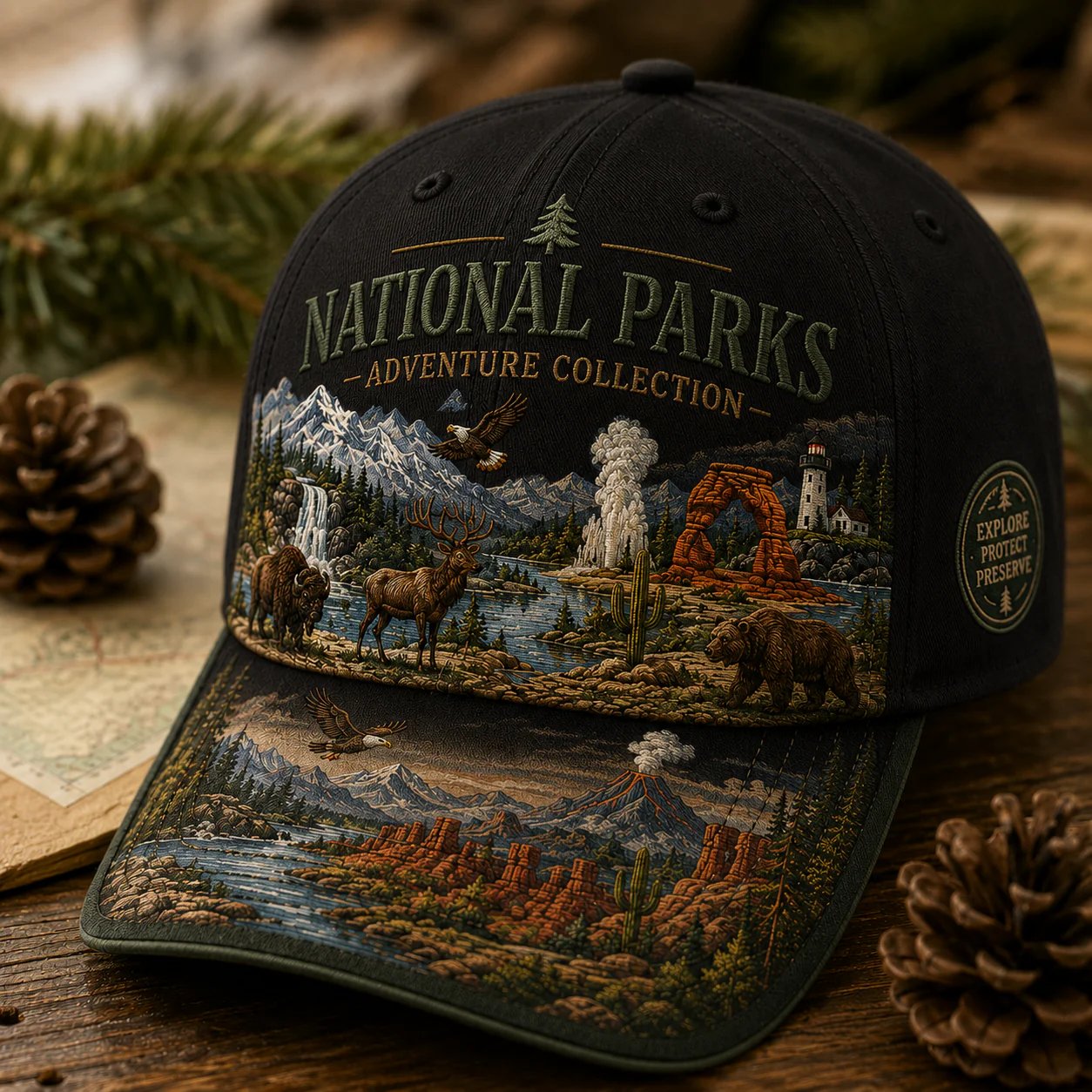 National Park Adventure Cap detail