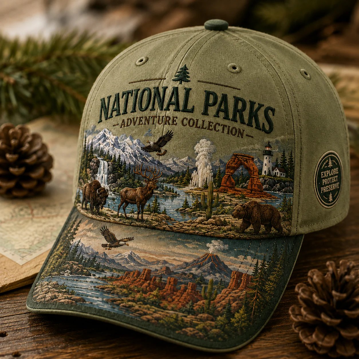 National Park Adventure Cap detail