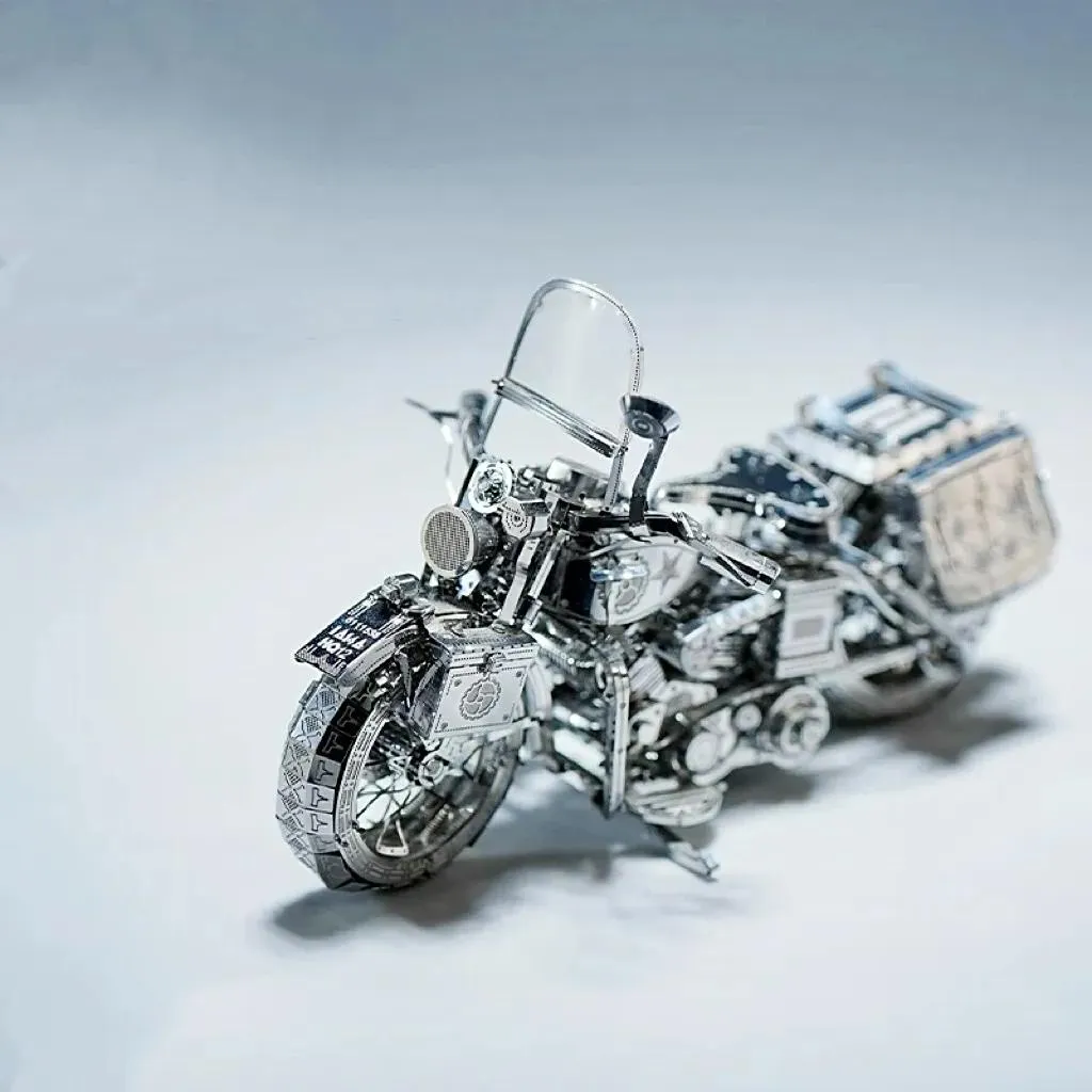 Silver Motorcycle 3D Metal Assembly Puzzle view 7