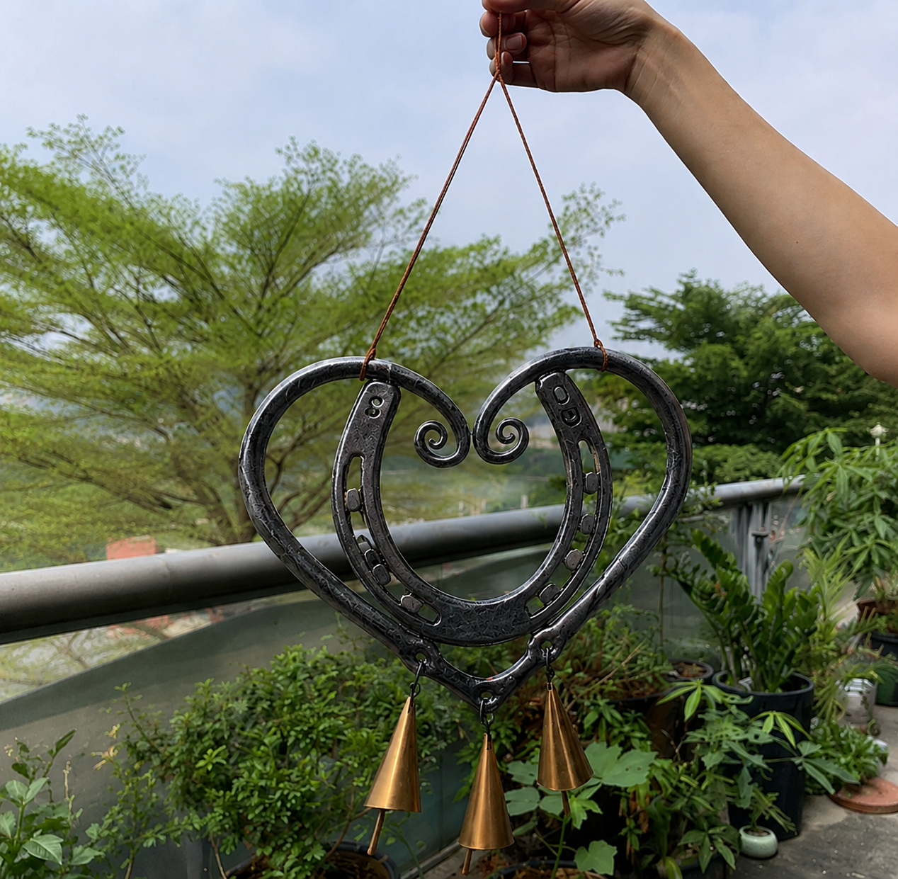 The Horseshoe Heart Wind Chime (Handmade by Jordan Maynard®) view 4