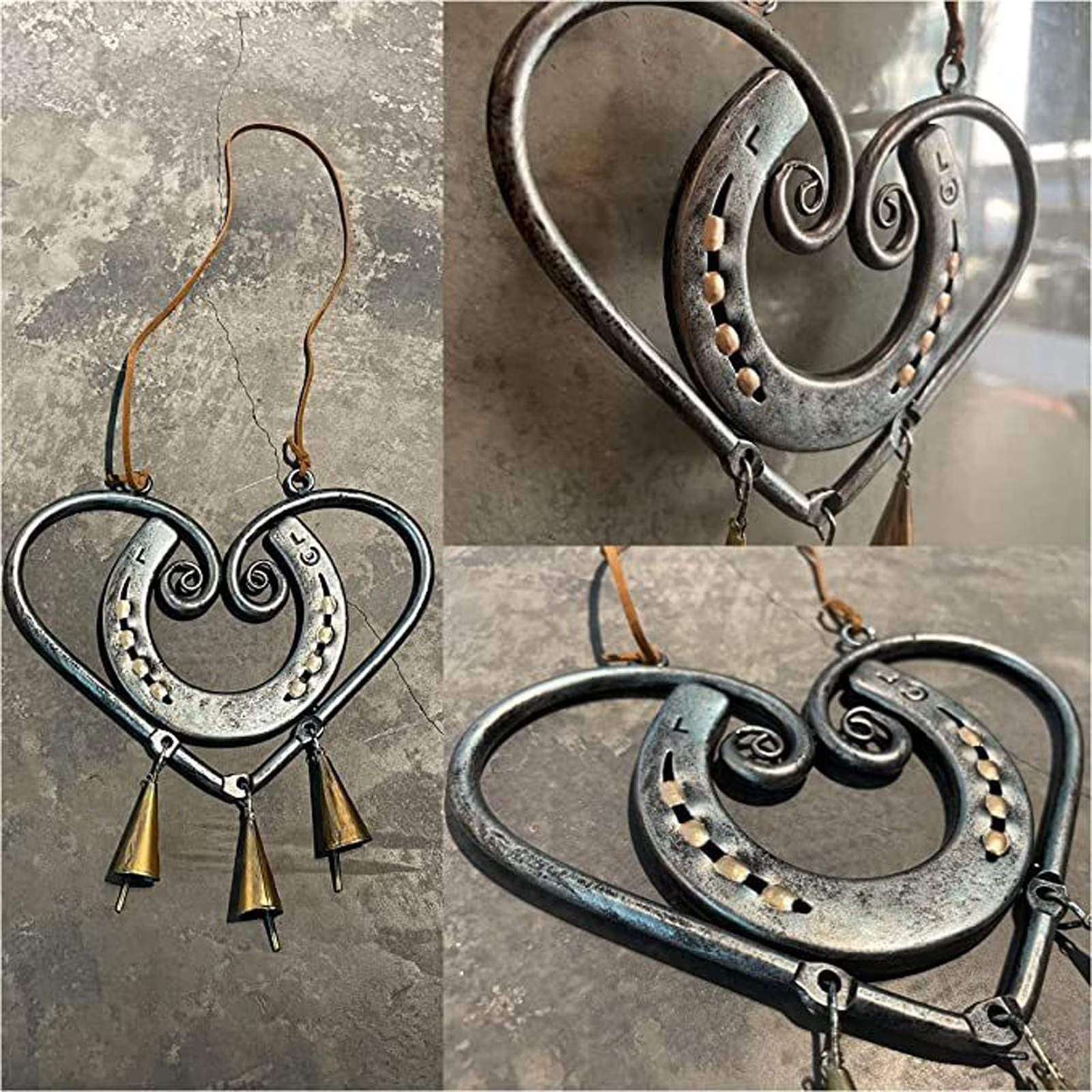 The Horseshoe Heart Wind Chime (Handmade by Jordan Maynard®) view 5